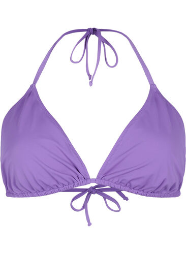 Einfarbiges Triangel-Bikinioberteil, Royal Lilac, Packshot image number 0