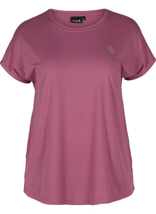 Einfarbiges Trainings-T-Shirt, Grape Nectar , Packshot image number 0