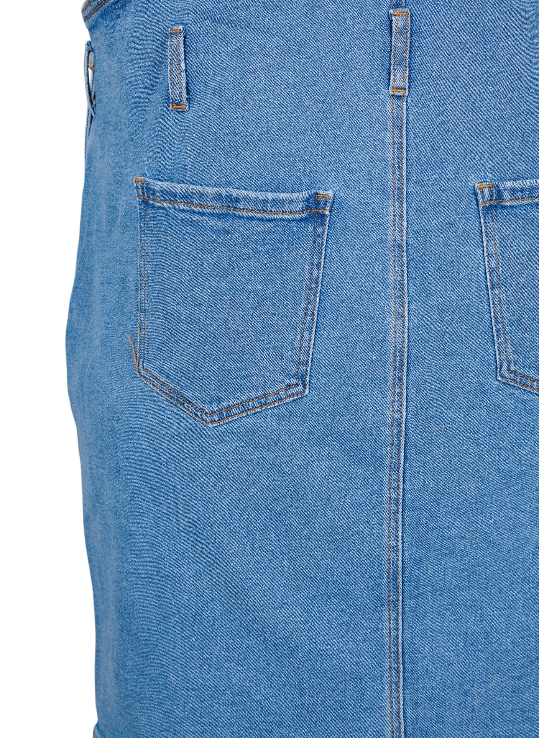 Zizzi Denim Dungarees Kleid, Blau, Packshot image number 4