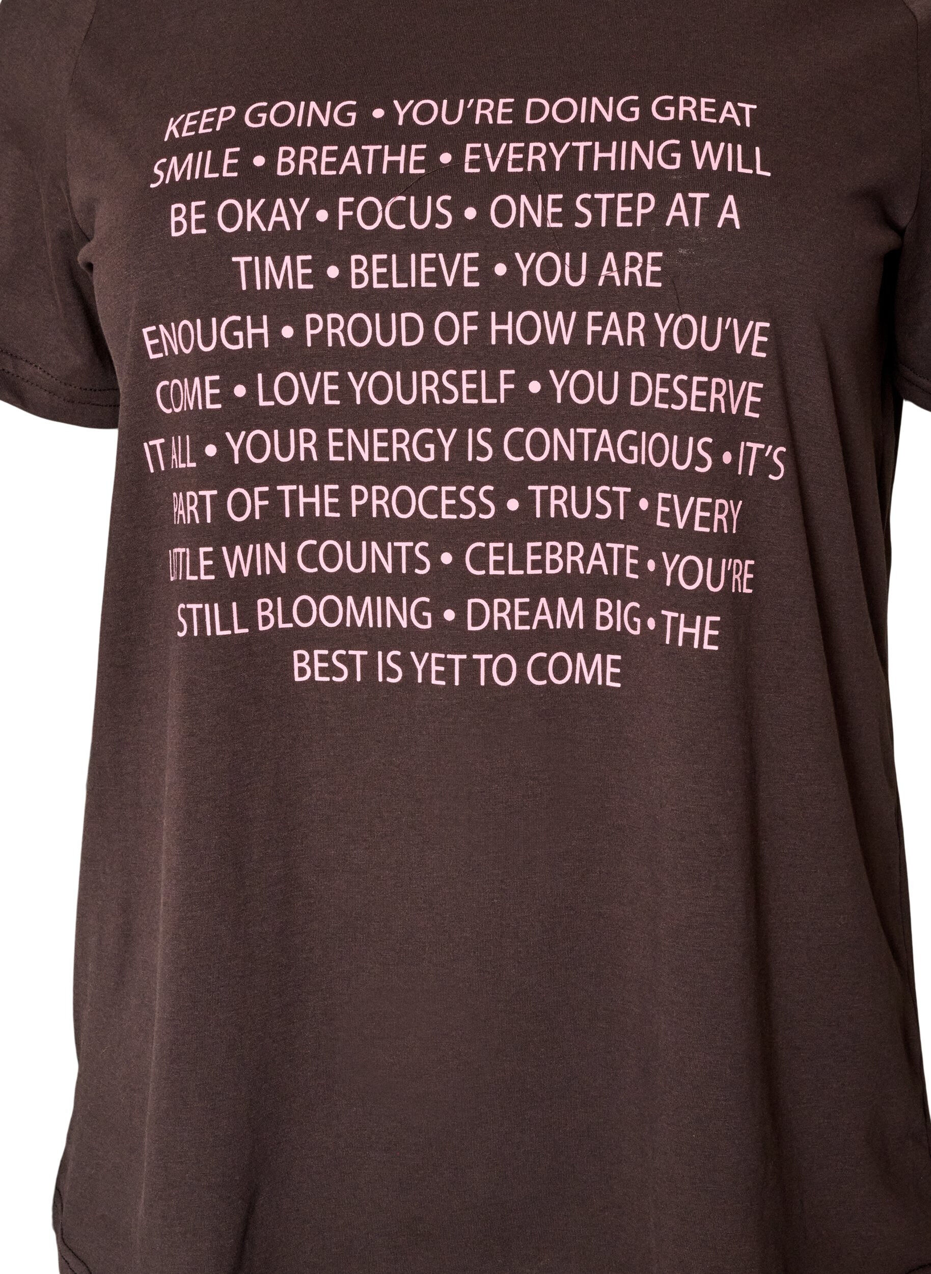 ZizziT-Shirt mit Print, Braun, Packshot image number 2