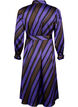 Hemdblusenkleid aus Satin mit diagonalen Streifen, Stripe AOP, Packshot image number 1
