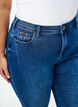 Kurze Amy Jeans mit Rei&szlig;verschlussdetail., Blau, Model image number 3