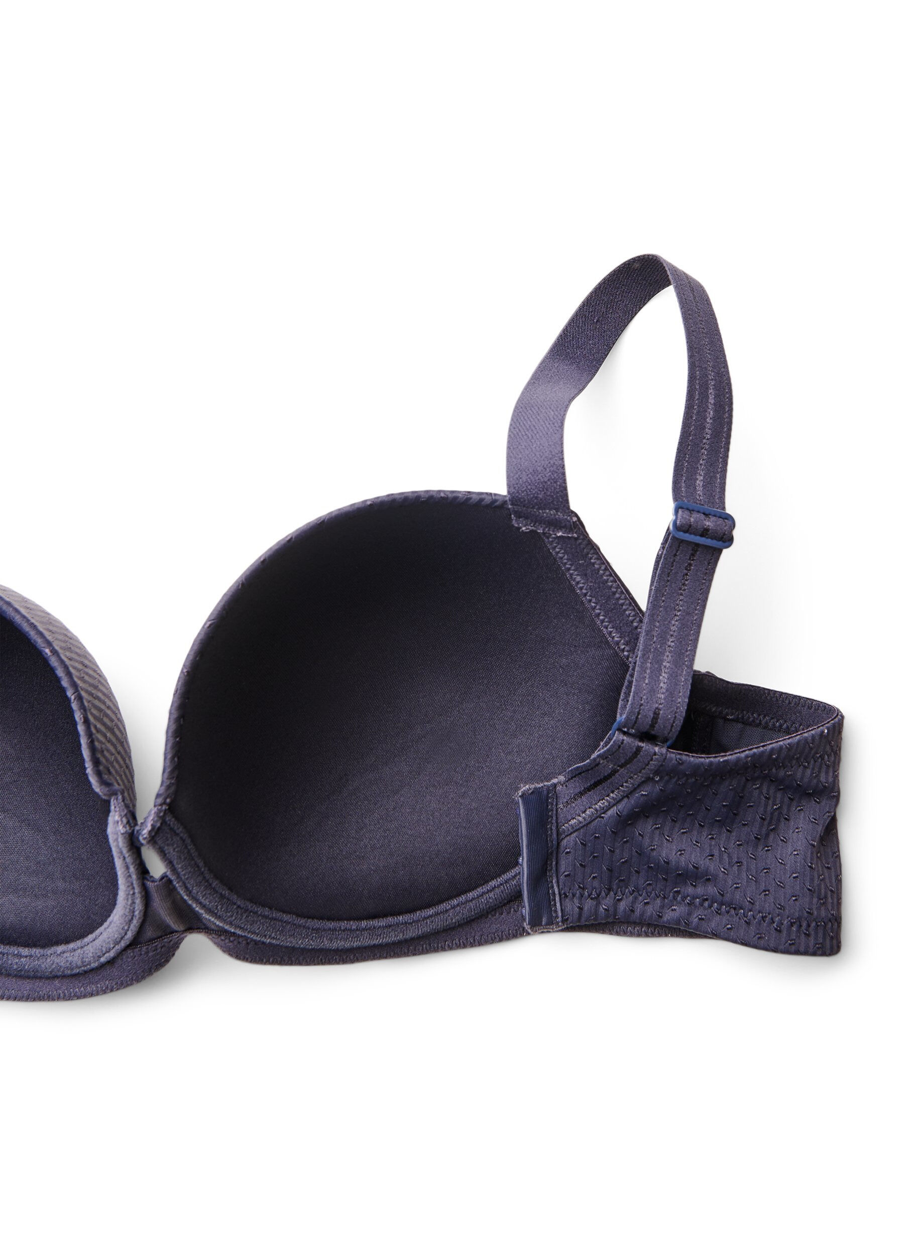 Zizzi Vorgeformter B&uuml;gel-BH mit Muster, Blau, Packshot image number 3