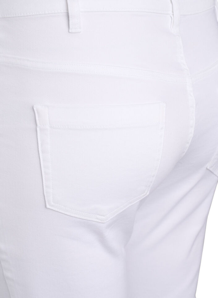 Slim Fit Emily Jeans mit normaler Taillenh&ouml;he, Wei&szlig;, Packshot image number 3