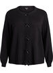Cardigan mit perlenbestickten Schleifen und Druckkn&ouml;pfen, Schwarz, Packshot image number 0