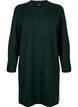 Strickkleid mit Rundhalsausschnitt und Schlitz, Scarab Mel., Packshot image number 0