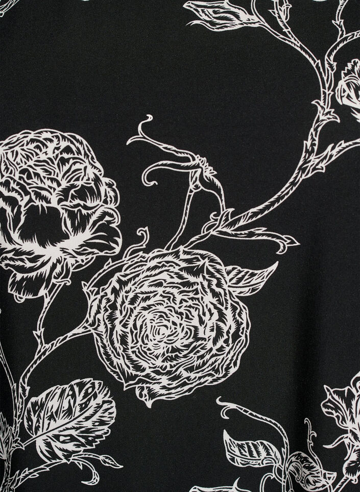 Kleid aus Viskose mit Schnittlinie, Schwarz, Packshot image number 2