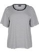 T-Shirt mit TENCEL™ Lyocell und Streifen, Weiß, Packshot image number 0