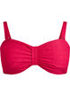 Bandeau-Bikini-Top mit Strukturmuster und abnehmbaren Tr&auml;gern, Pink, Packshot image number 0