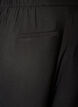 Viskosehose mit elastischem Bund und geraden Beinen, Schwarz, Packshot image number 3
