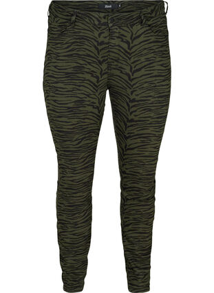 Amy Jeans mit Print, Green Zebra, Packshot image number 0
