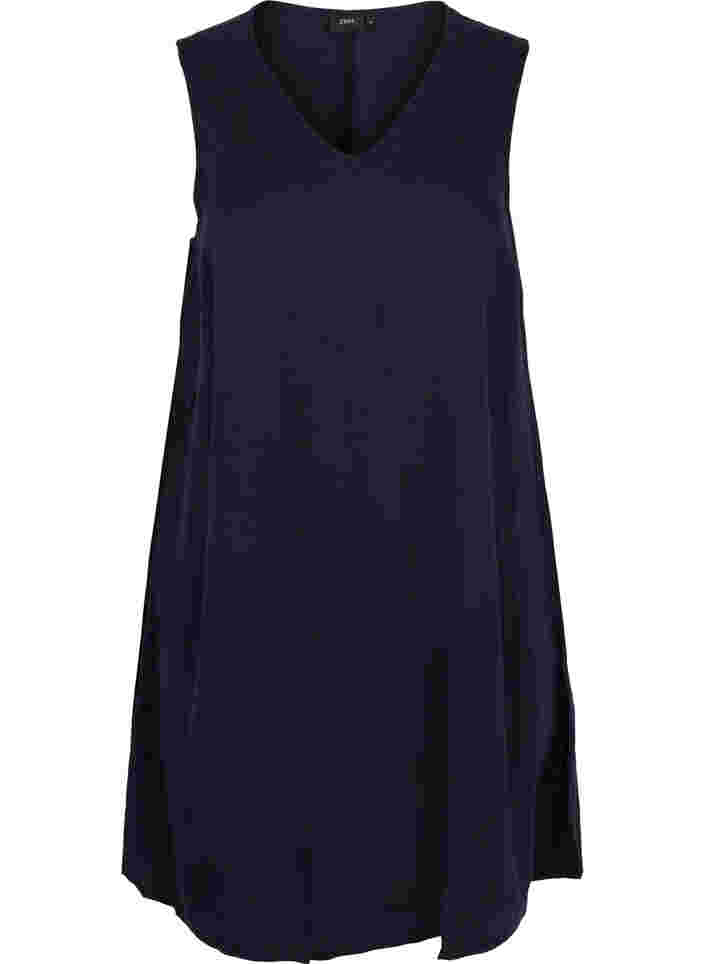 Spencerkleid mit V-Ausschnitt, Black, Packshot image number 0