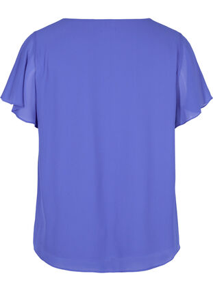 Bluse mit kurzen Ärmeln, Dazzling Blue, Packshot image number 1