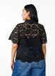 Spitzen blusenshirt mit perlenkn&ouml;pfen, Schwarz, Model image number 2