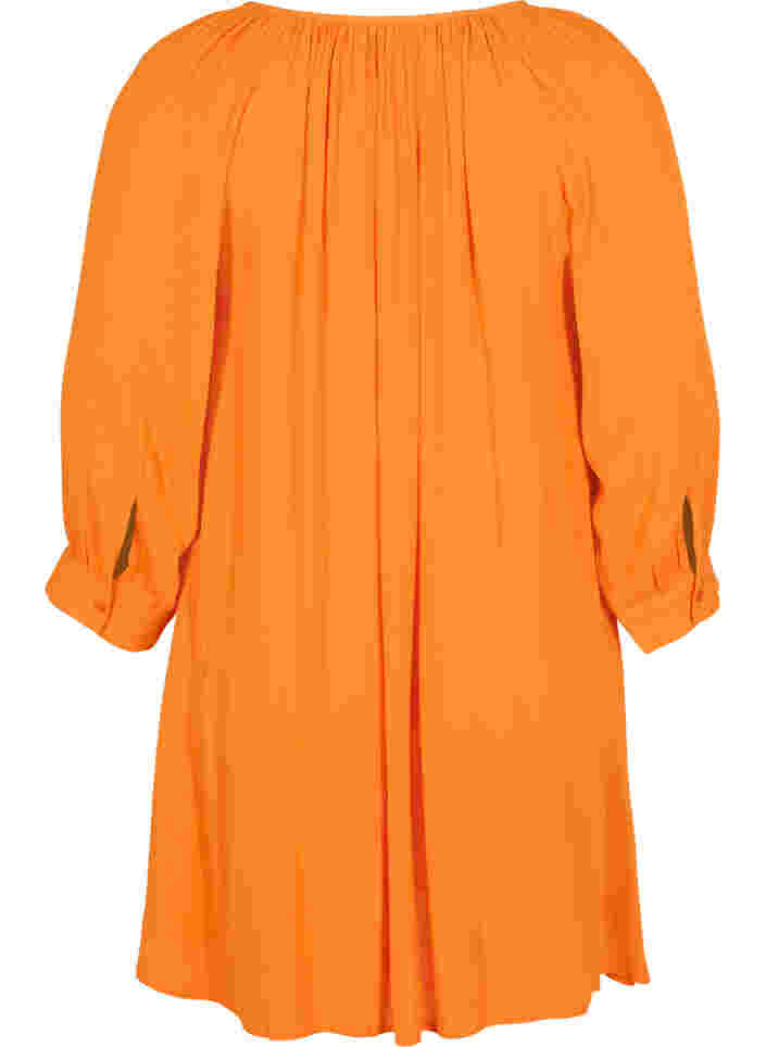 Tunika aus Viskose mit 3/4-Ärmeln, Orange Peel, Packshot image number 1