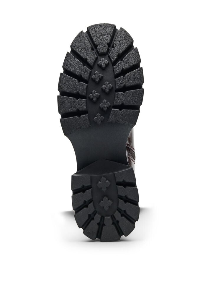 Langschaftstiefel mit leichter Crackle-Optik, Braun, Packshot
