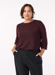 Bluse mit Fischgr&auml;tenmuster und Glitzerfaden, Dunkles Bordeaux, Model image number 0