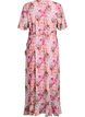 Maxikleid aus Chiffon mit V-Ausschnitt und R&uuml;schensaum, , Packshot image number 1