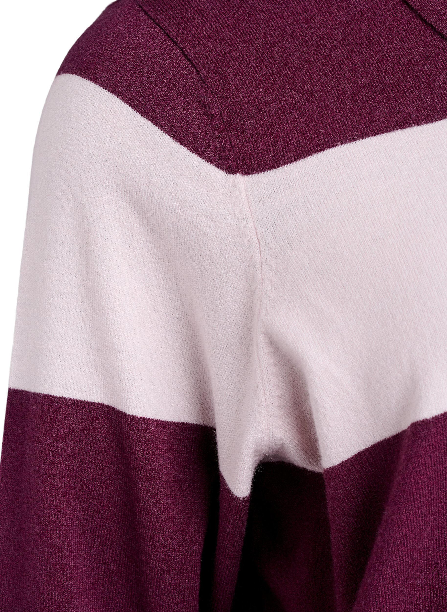 Zizzi Strickbluse mit Kragen, Rot, Packshot image number 3