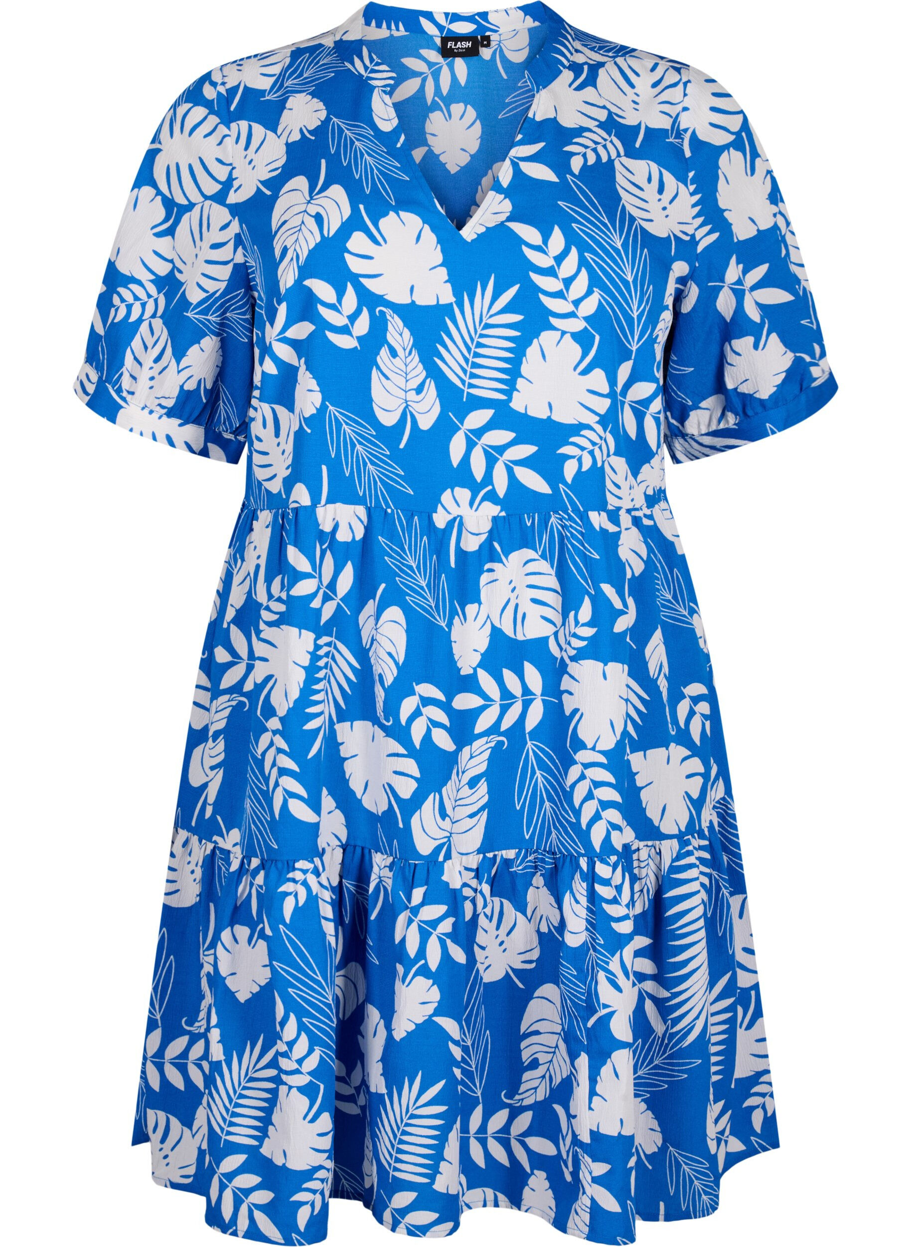Zizzi FLASH &ndash; A-Linien-Kleid mit Print, Skydiver White AOP, Packshot image number 0