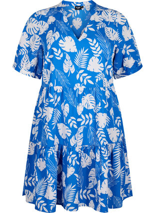 FLASH – A-Linien-Kleid mit Print, Skydiver White AOP, Packshot image number 0