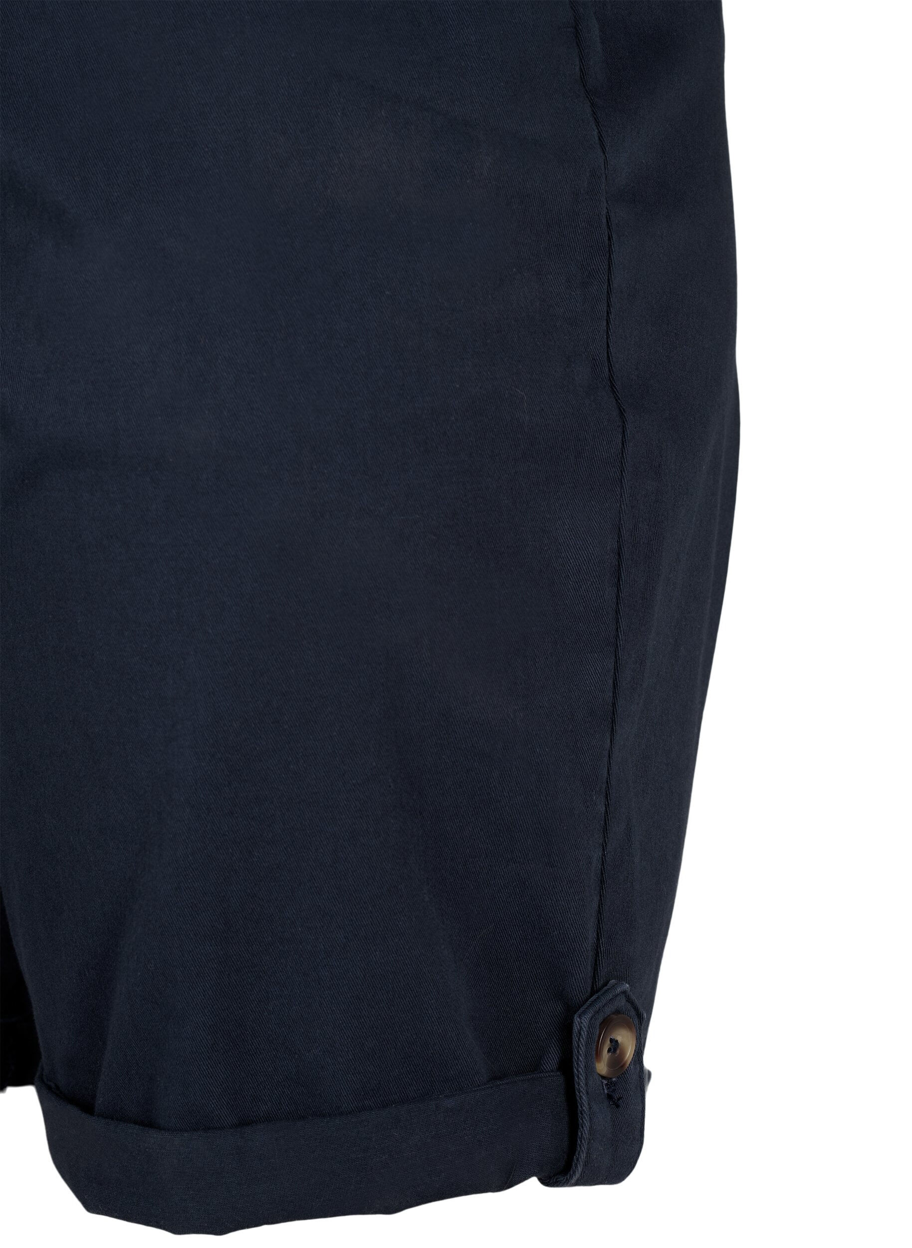 Zizzi Kurze Hosen im Chino-Stil mit Taschen, Navy Blazer, Packshot image number 3