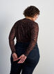 Bluse aus Mesh mit Print, Braun, Model image number 2