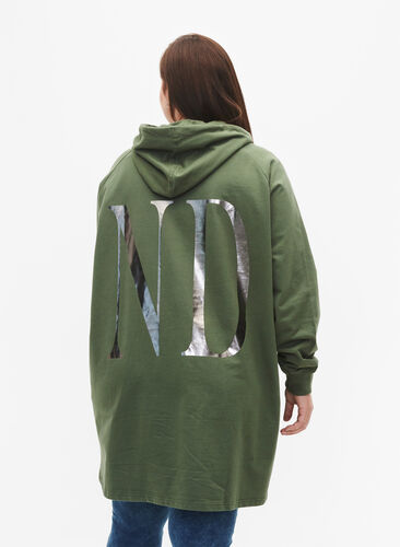 Übergroßes Sweatshirt aus Bio-Baumwolle, Thyme MIND, Model image number 1
