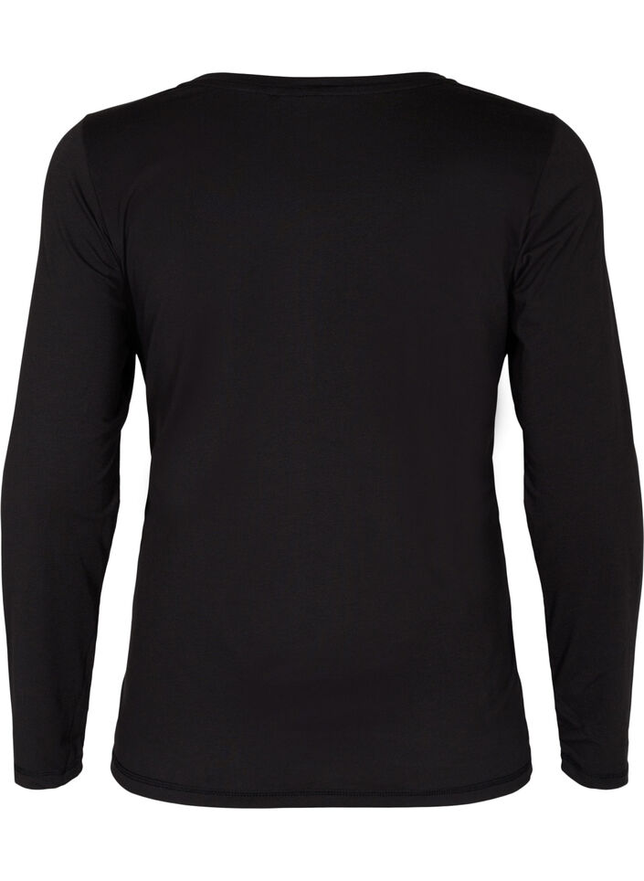 Basic Umstandsbluse mit langen Ärmeln, Black, Packshot image number 1