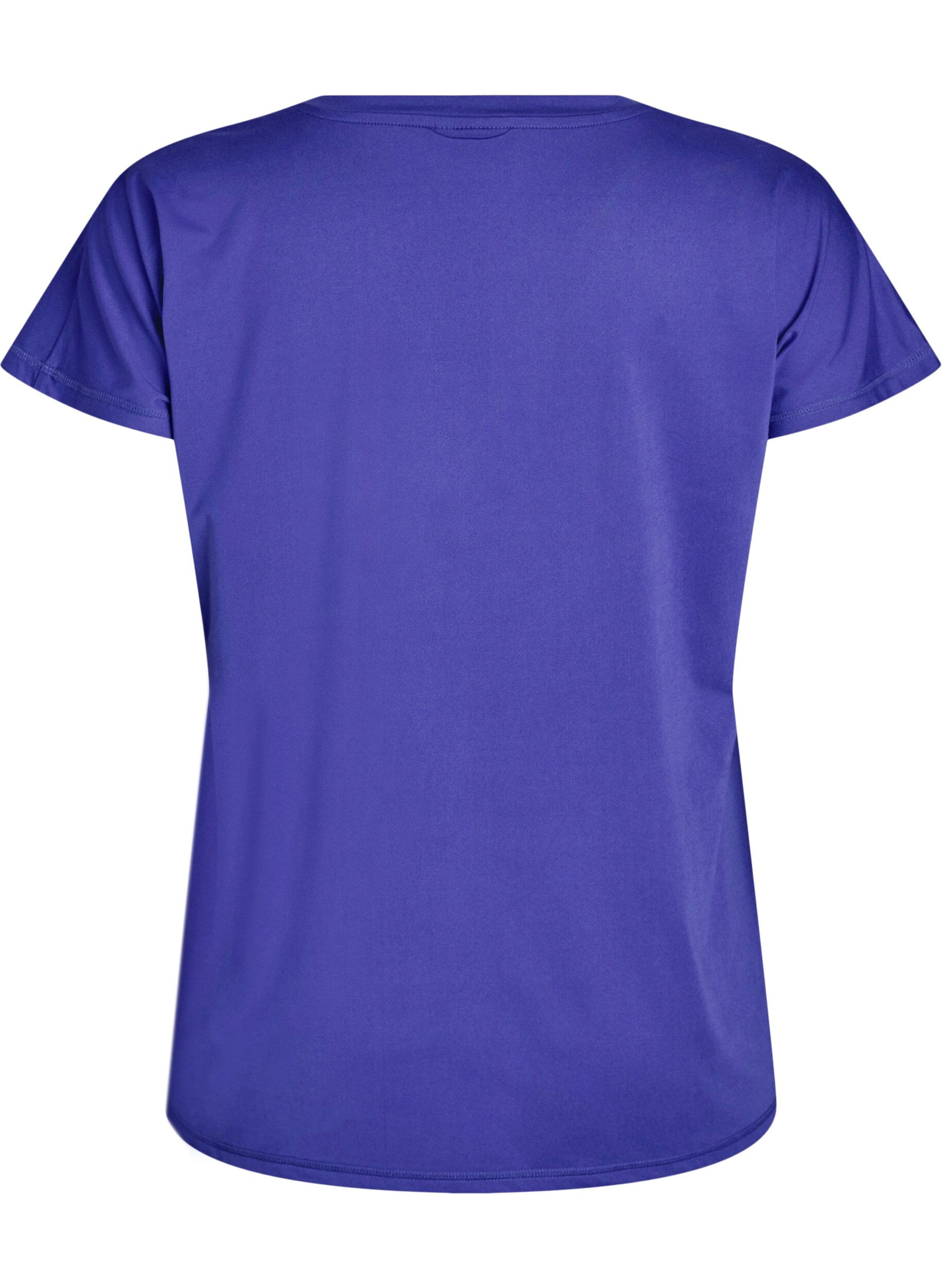 ZizziLockeres Trainings-T-Shirt mit V-Ausschnitt, Lila, Packshot image number 1