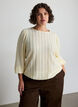 Jerseybluse mit Struktur und Ballonsilhouette, Vanille, Model image number 0