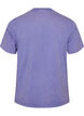 Baumwoll-T-Shirt mit Frontprint und gewaschener Optik, Lila, Packshot image number 1