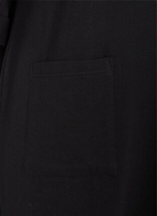 Sweatkleid aus Baumwolle mit 3/4-Ärmeln und Taschen, Black, Packshot image number 3