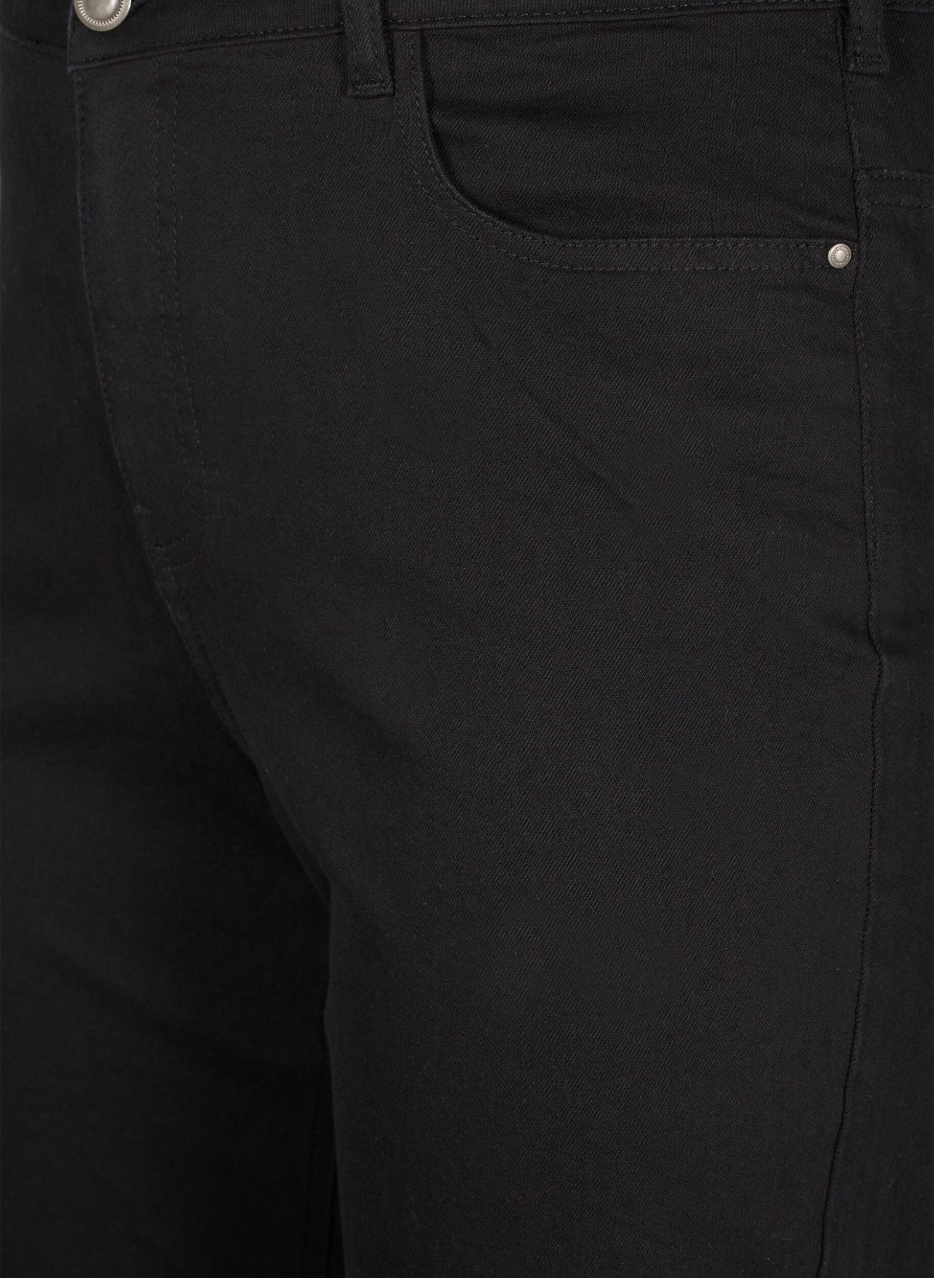 Zizzi Gemma Jeans mit hoher Taille und gerader Passform, Schwarz, Packshot image number 2