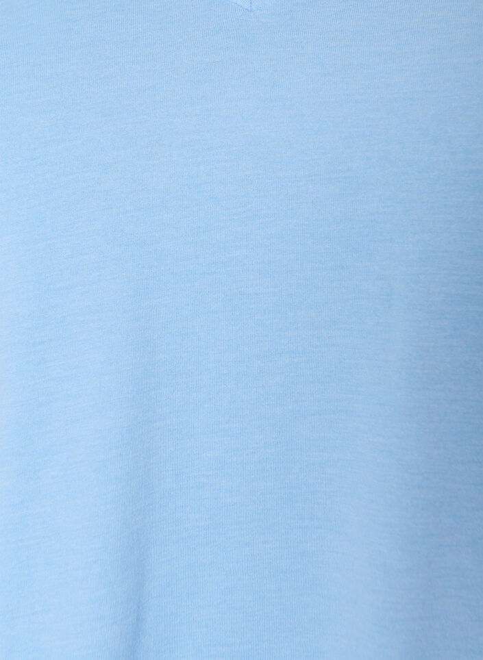 T-Shirt mit V-Ausschnitt, Blau, Packshot image number 2