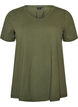 Unifarbenes Basic-T-Shirt aus Baumwolle, Gr&uuml;n, Packshot image number 0