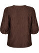 Bluse mit Struktur und 3/4-&Auml;rmeln, Braun, Packshot image number 1