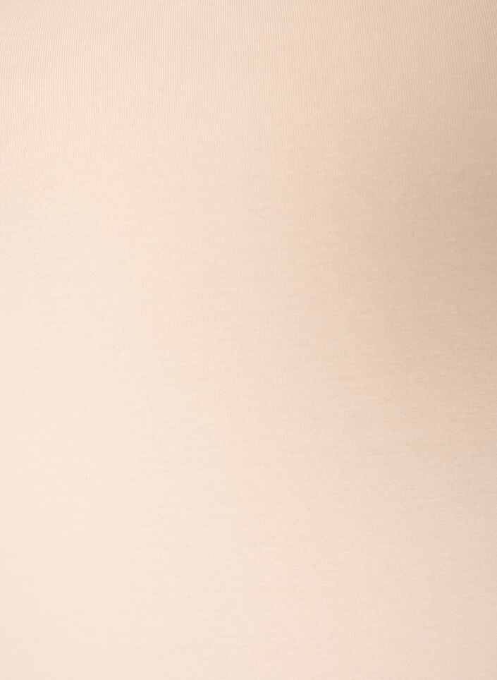 Einfarbiges Basic Top aus Baumwolle, Beige, Packshot image number 2