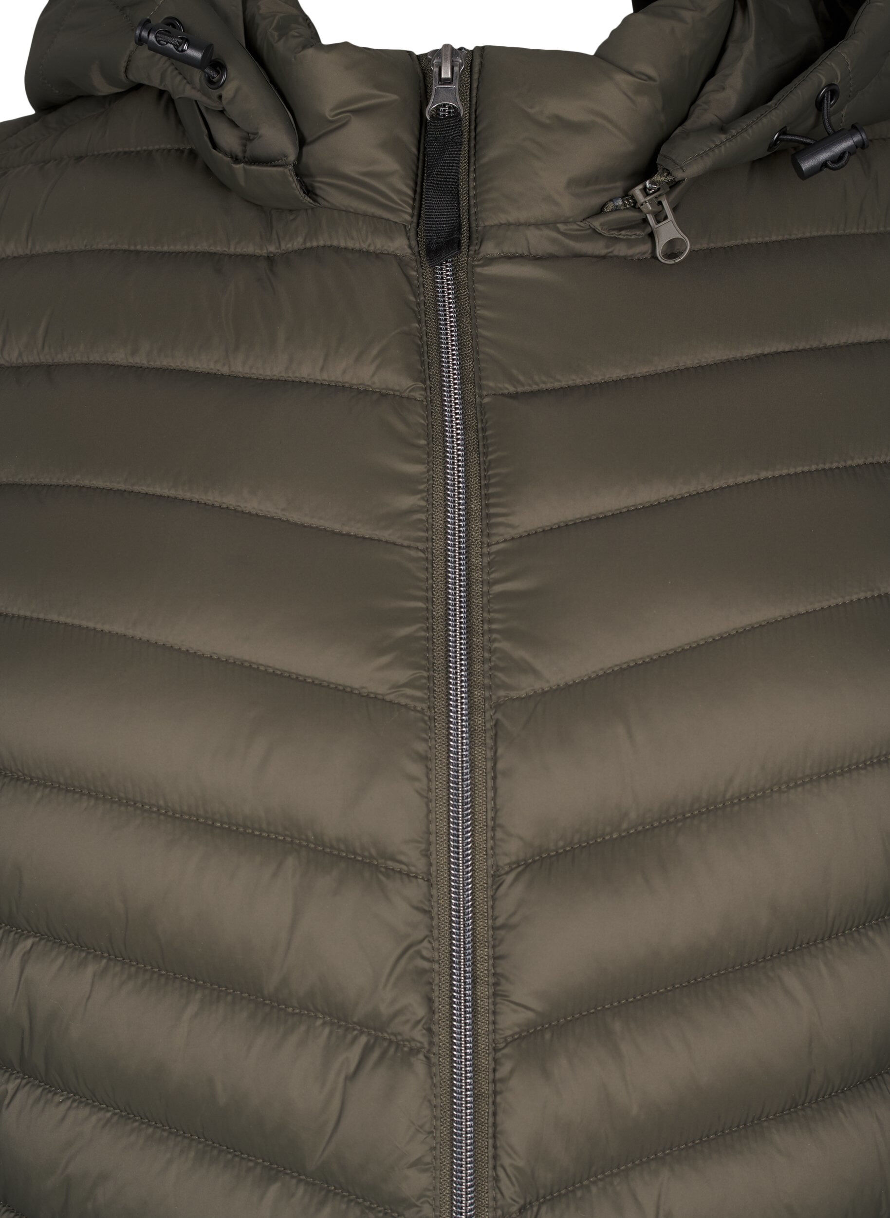 Zizzi Leichte Jacke mit Taschen und abnehmbarer Kapuze, Gr&uuml;n, Packshot image number 2