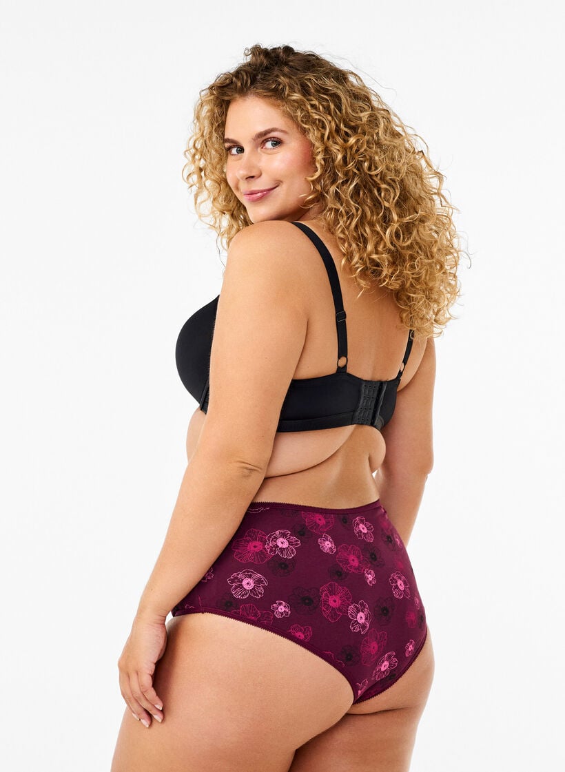 7-pack Hipster-Slips mit normaler Taillenhöhe, Dunkles Bordeaux, Model image number 1