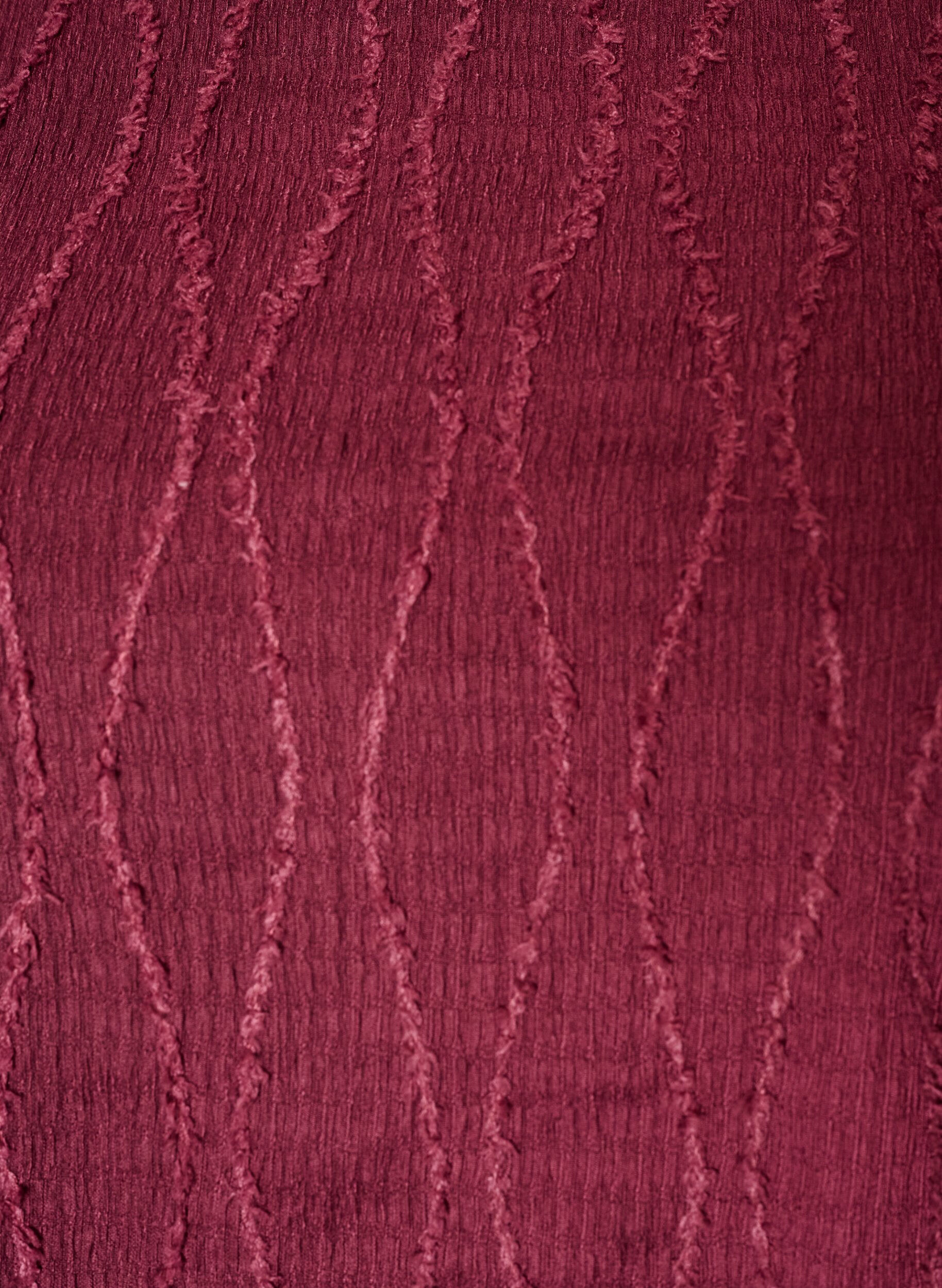 ZizziBluse aus Jersey mit welliger Struktur, Rot, Packshot image number 2