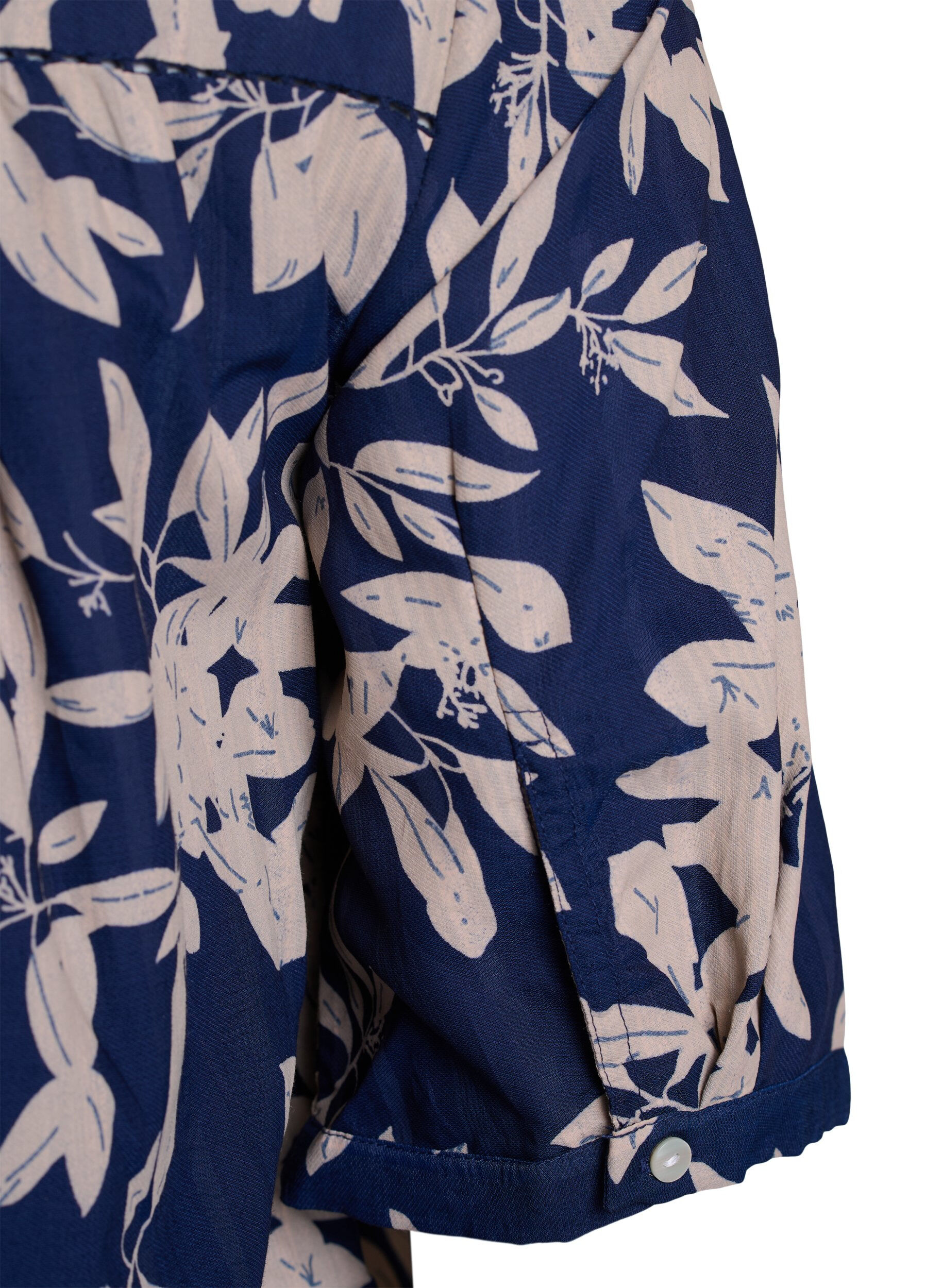 ZizziBluse mit Print und 1/2-&Auml;rmeln, Blau, Packshot image number 3