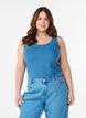 Einfarbiges Basic Top aus Baumwolle, Grau, Model image number 0