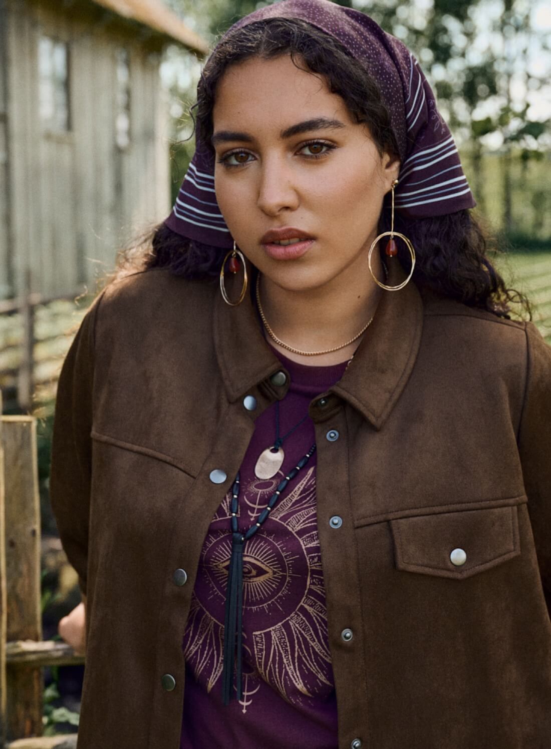 Zizzi Passendes Set in Braun, , Model