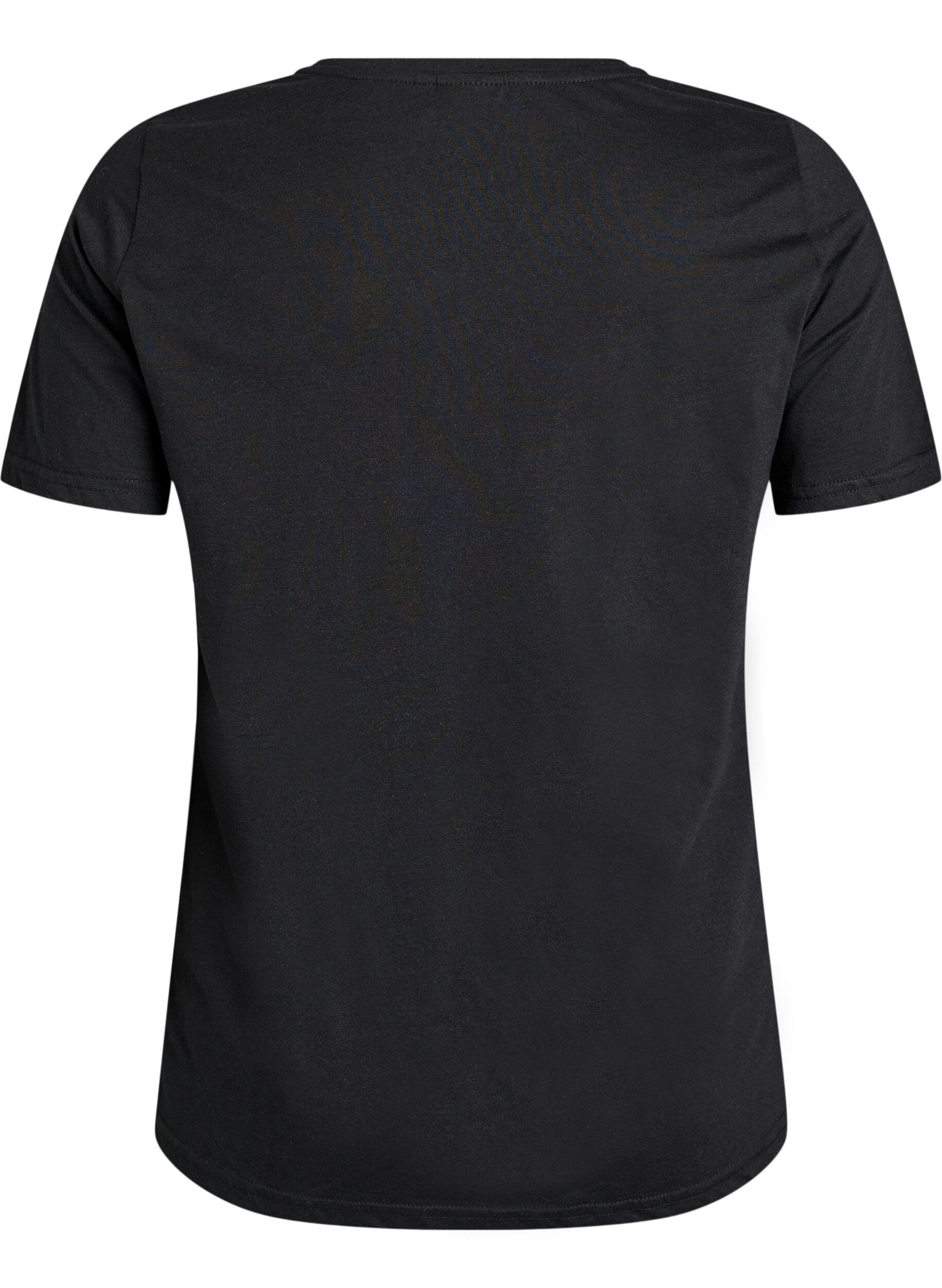 Zizzi FLASH - T-Shirt mit Print, Schwarz, Packshot image number 1