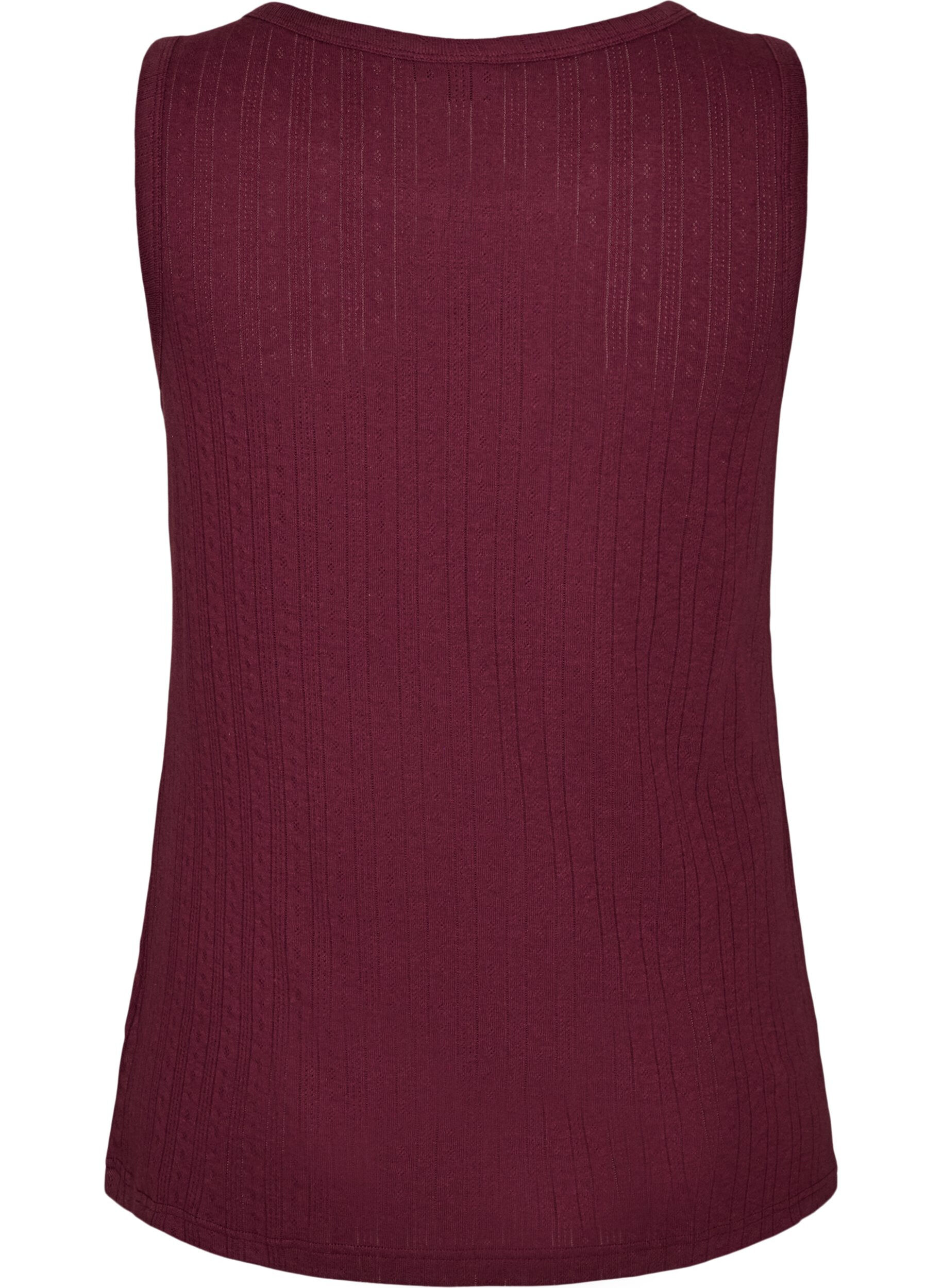 ZizziNachthemd aus Bio-Baumwolle mit Strukturmuster, Dunkles Bordeaux, Packshot image number 1