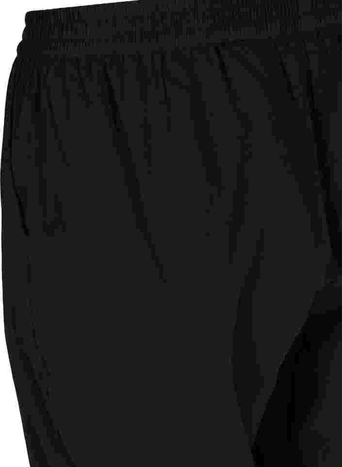 Cropped Hose aus Baumwolle, Black, Packshot image number 3