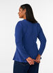 Bluse aus Jersey mit gerippter Struktur und A-Linien-Passform, Blau, Model image number 2