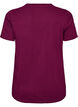 T-Shirt aus Bio-Baumwolle mit Text aus Velours, Lila, Packshot image number 1