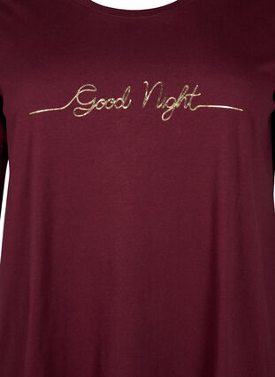 Kurzärmeliges Nachthemd aus Bio-Baumwolle , Zinfandel Good Night, Packshot image number 2